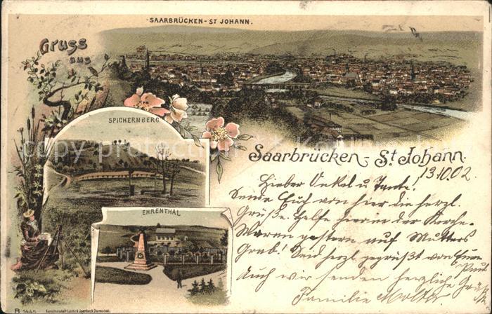 St Johann Saarbruecken Panorama Spichernberg Denkmal Ehrenthal
