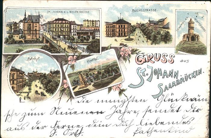 St Johann Saarbruecken Neue Bruecke Reichsstrasse Winterberg Denkmal Ehrenthal B