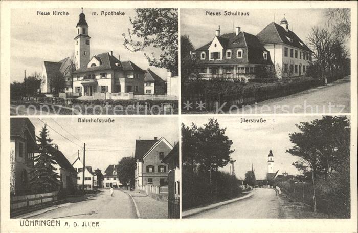 Voehringen Iller Neue Kirche Apotheke Schulhaus Bahnhofstrasse Illerstrasse