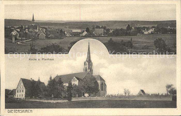 Dieterskirch Gesamtansicht Kirche Pfarrhaus