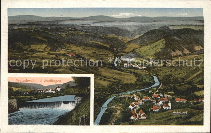 Aselfingen Panorama Wutachtal Achdorf Gasthaus zur Traube Wutachwehr
