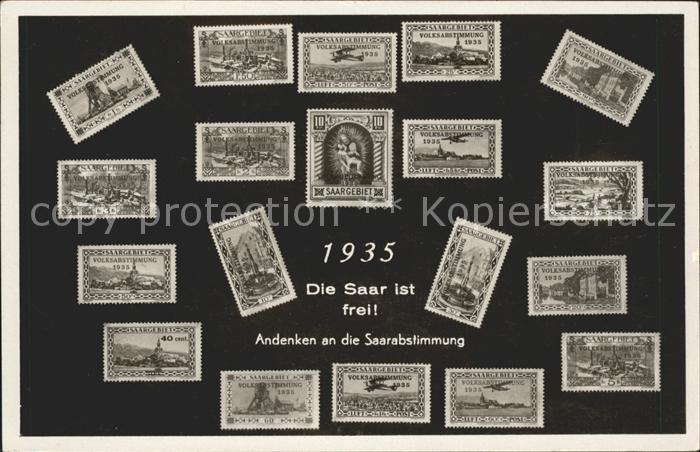 SAARBRueCKEN Saarland Saarabstimmung 1935 Sonderbriefmarken Volksabstimmung