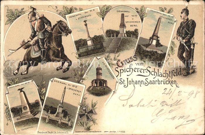 St Johann Saarbruecken Spicherer Schlachtfeld Denkmal Winterberg Soldat Pferd