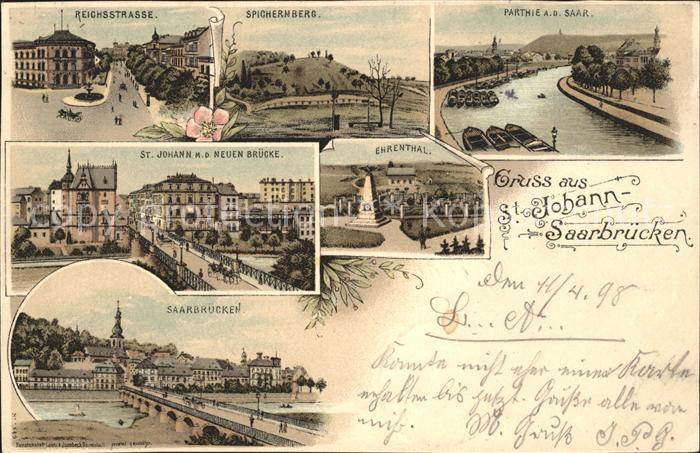 St Johann Saarbruecken Reichsstrasse Spichernberg Saarpartie Neue Bruecke Ehrent