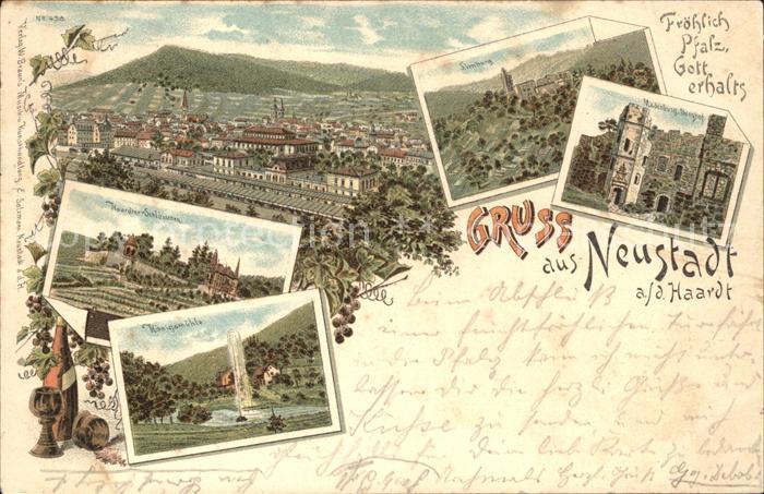 Neustadt Haardt Totalansicht Limburg Madenburg Haardter Schloesschen Kurhaus Koe