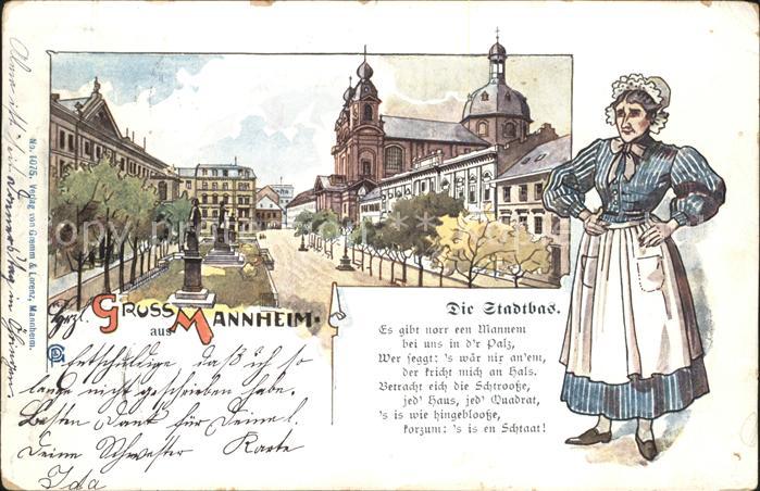 MANNHEIM BW Schillerplatz Denkmal Stadtbas