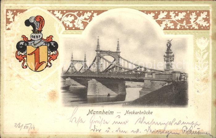MANNHEIM BW Neckarbruecke Wappen