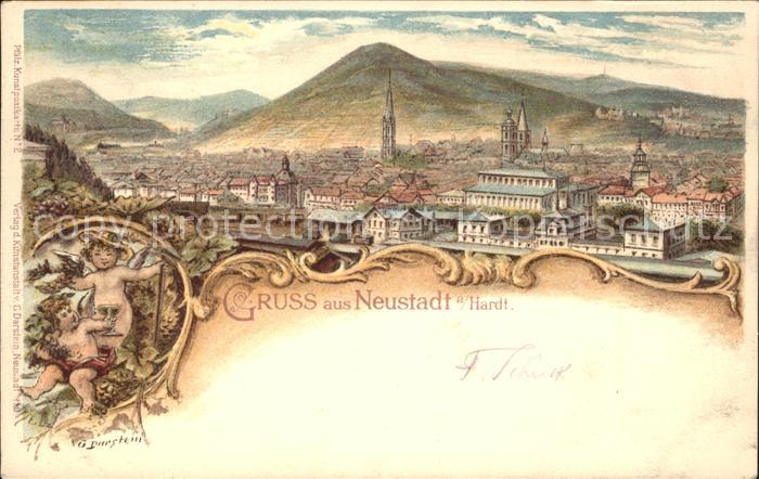 Neustadt Haardt Gesamtansicht Wein Bahnpost