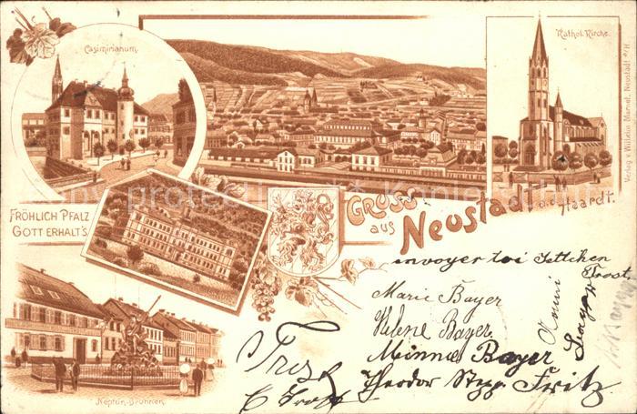 Neustadt Haardt Casimirianum Kirche Neptunbrunnen Realschule