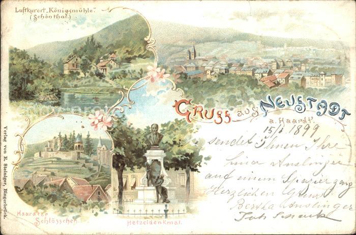 Neustadt Haardt Totalansicht Luftkurort Schoental Koenigsmuehle Haardter Schloes