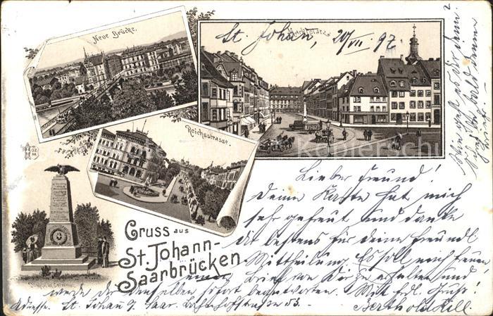 St Johann Saarbruecken Neue Bruecke Marktplatz Reichsstrasse Denkmal