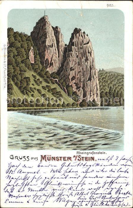 Muenster Stein Rheingrafenstein Felsformation Nahe