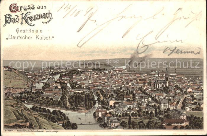 Bad Kreuznach Blick ueber die Stadt Deutsche Reichspost