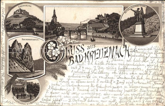 Bad Kreuznach Ebernburg Nahebruecke Hutten Sickingen Denkmal Rheingrafenstein Fe
