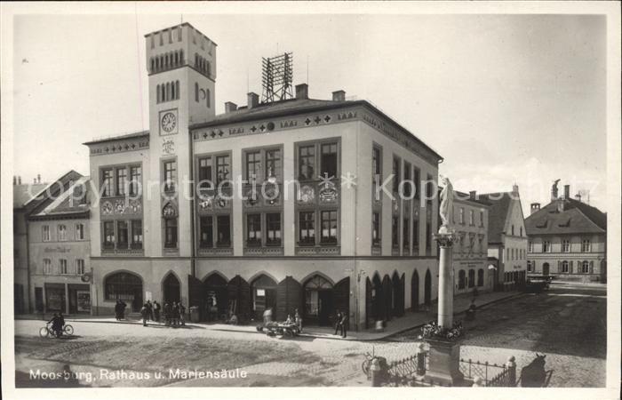 Moosburg Isar Rathaus Mariensaeule
