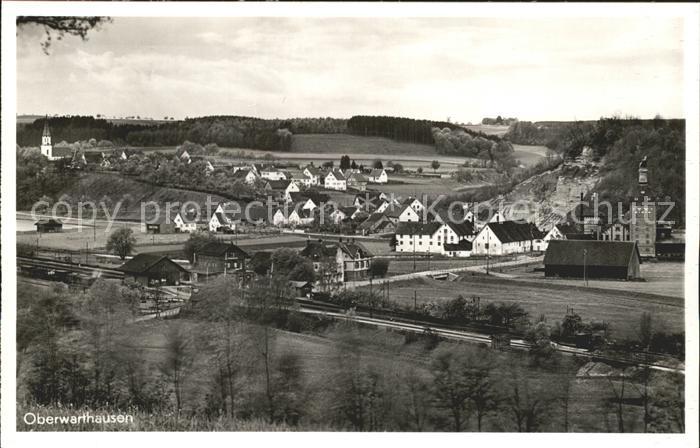 Oberwarthausen Gesamtansicht Eisenbahn Bahnhof
