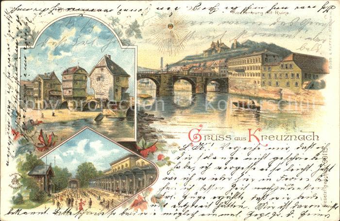 Bad Kreuznach Nahebruecke Kauzenburg Brueckenhaeuser Kurhaus