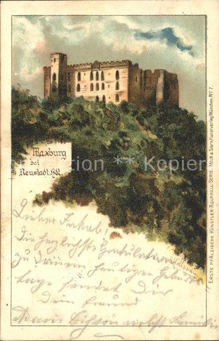 Neustadt Haardt Maxburg Kuenstlerkarte