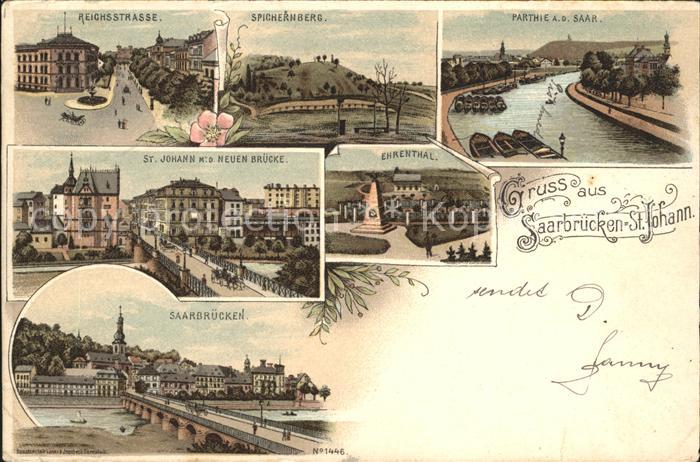St Johann Saarbruecken Reichsstrasse Spichernberg Saarpartie Bruecke Ehrenthal D