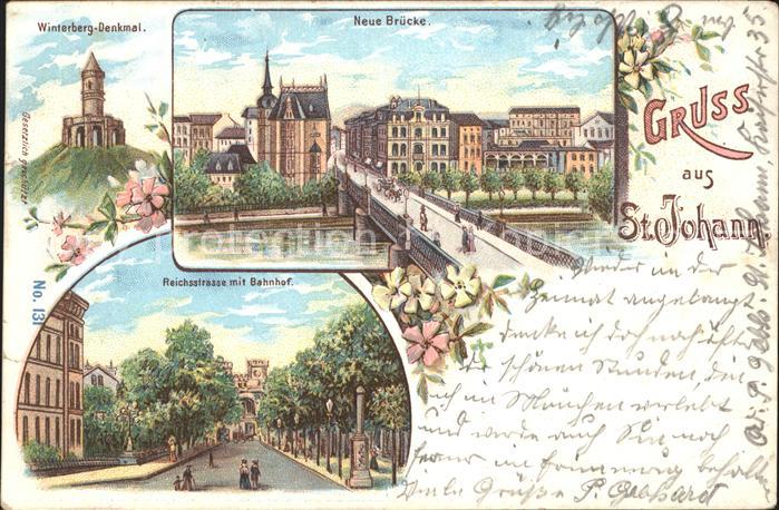St Johann Saarbruecken Winterberg Denkmal Neue Bruecke Reichsstrasse Bahnhof