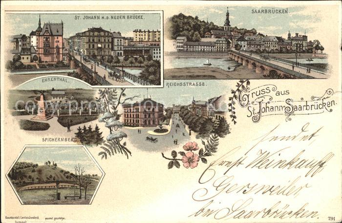 St Johann Saarbruecken Neue Bruecke Ehrenthal Denkmal Reichsstrasse Spichernberg