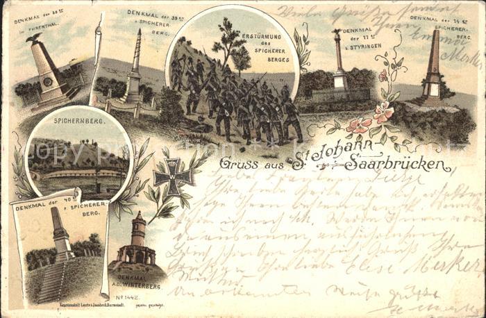 St Johann Saarbruecken Erstuermung Spicherer Berg Schlacht Denkmal Winterberg