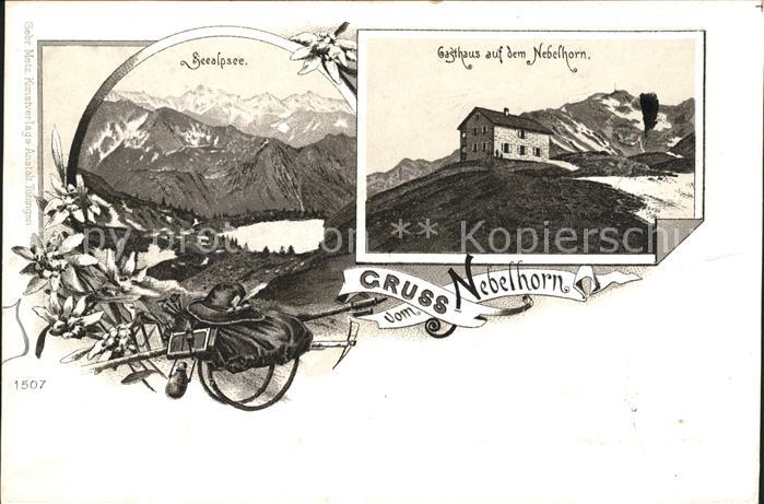 Oberstdorf Gastaus auf dem Nebelhorn Seealpsee