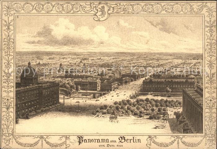 BERLIN CITY Panorama Blick vom Dom aus Deutsche Reichspost Wappen