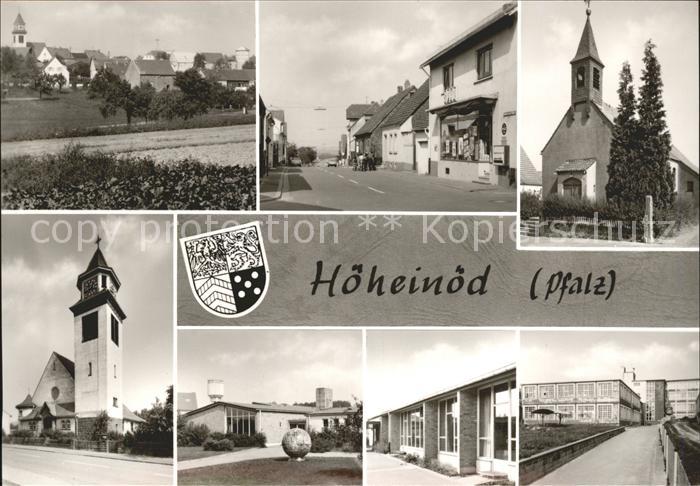 Hoeheinoed Teilansichten Kirche Strassenpartie Wappen Bromsilber