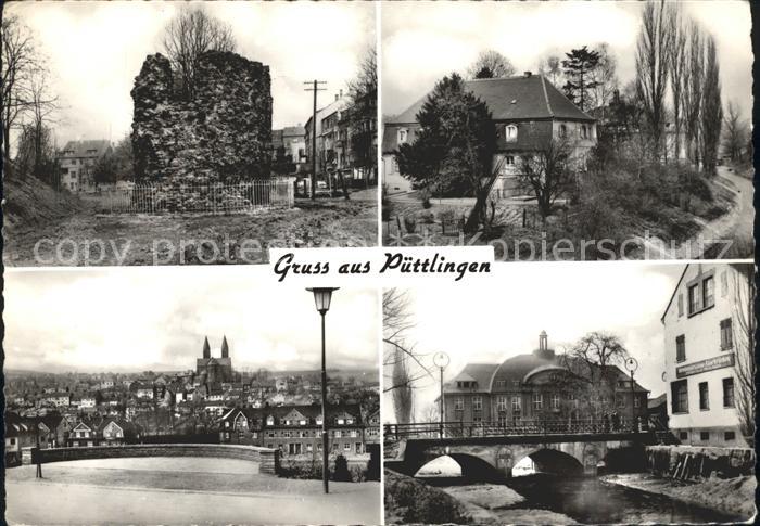 Puettlingen Saarland Hexenturm Stadtbild mit Kirche Bruecke