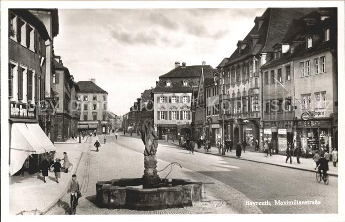 BAYREUTH Bayern Maximilianstrasse Brunnen