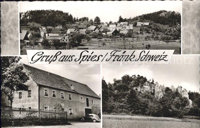 Spies Totalansicht Gasthaus Hauenstein Felsen Fraenkische Schweiz
