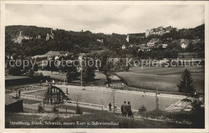 Streitberg Oberfranken Neues Kurbad Schwimmbad Fraenkische Schweiz