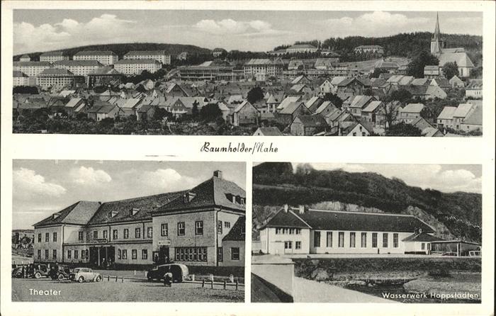 Baumholder Nahe Teilansicht mit Kirche Theater Wasserwerk Hoppstaedten