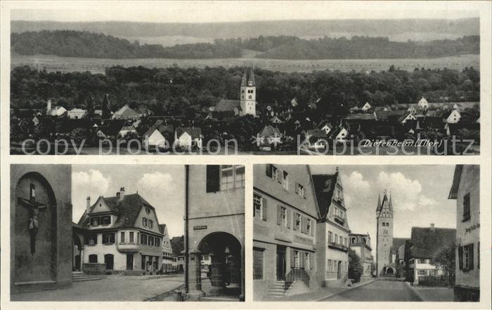 Dietenheim Iller Panorama Strassenpartie Turm