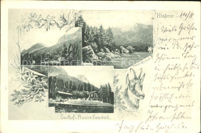 Hintersee Berchtesgaden Gasthof Pension Gemsbock Hochkaltar Berchtesgadener Alpe