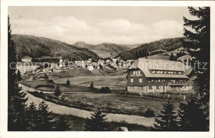 Schluchsee Panorama mit Pension Waldhaus Hoehenluftkurort