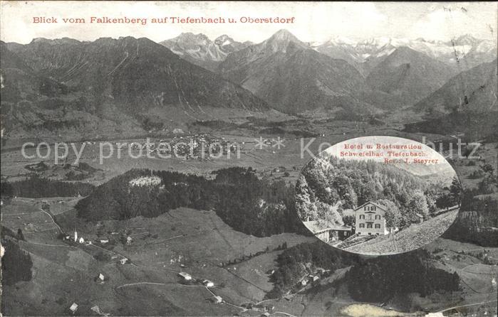 Tiefenbach Oberstdorf Panorama Blick vom Falkenberg Alpenpanorama Hotel Schwefel