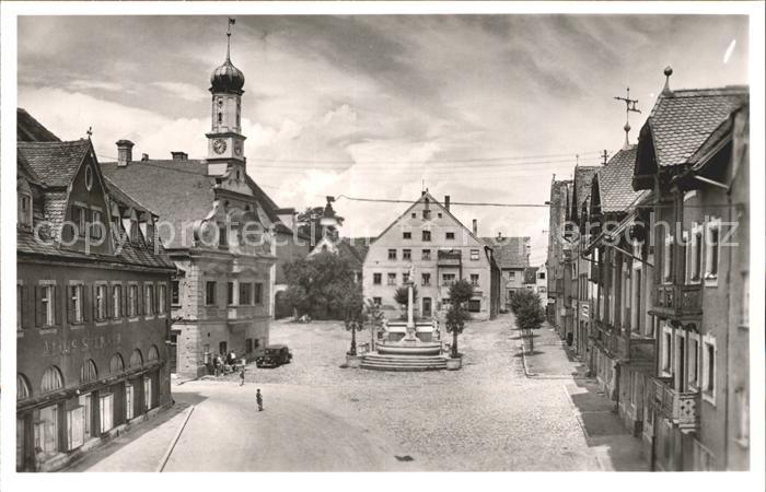 Friedberg Bayern Marienplatz Brunnen