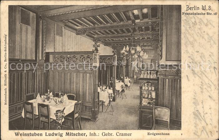 BERLIN  CITY Weinstuben Ludwig Mitscher Erdgeschoss Restaurant