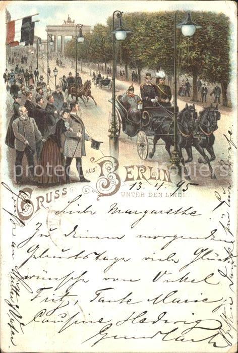 BERLIN  CITY Unter den Linden Pferdekutsche Deutsche Reichspost