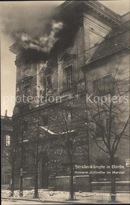 BERLIN  CITY Strassenkaempfe Marstall 1. Weltkrieg