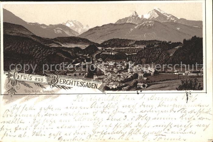BERCHTESGADEN Bayern Gesamtansicht mit Alpenpanorama
