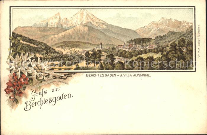 BERCHTESGADEN Bayern Panorama Blick von Villa Alpenruhe