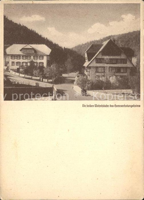 Au Todtmoos Wohnhaeuser des Heereserholungsheims Schwarzwald