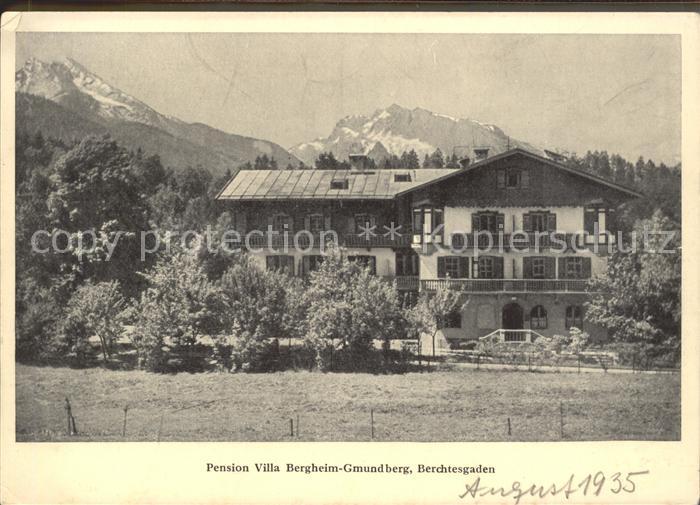BERCHTESGADEN Bayern Pension Villa Bergheim Gmundberg Alpenblick