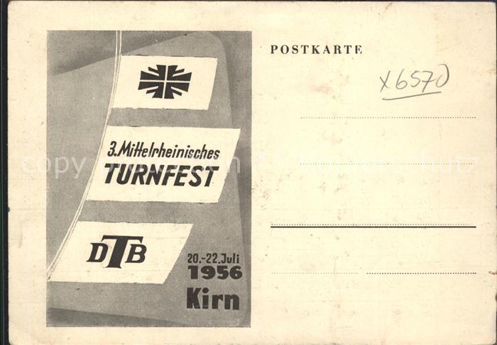 Kirn Nahe Mittelrheinisches Turnfest 1956