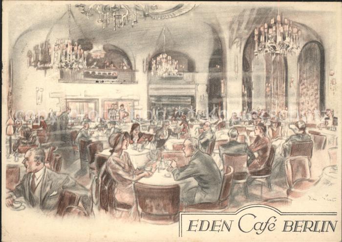 BERLIN  CITY Eden Cafe Kuenstlerkarte