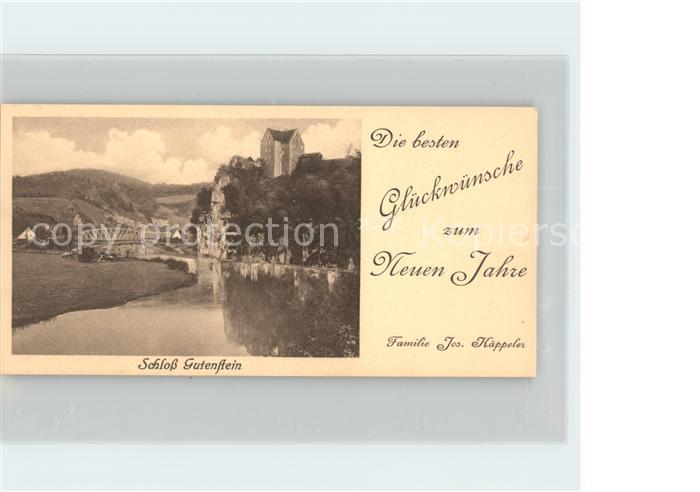 Gutenstein Sigmaringen Schloss Gutenstein Donau Neujahrskarte
