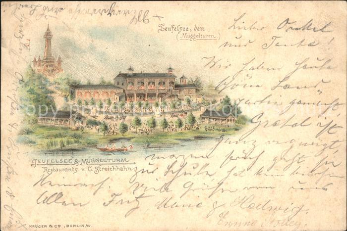 Koepenick Teufelssee Restaurants Streichhahn Mueggelturm Deutsche Reichspost